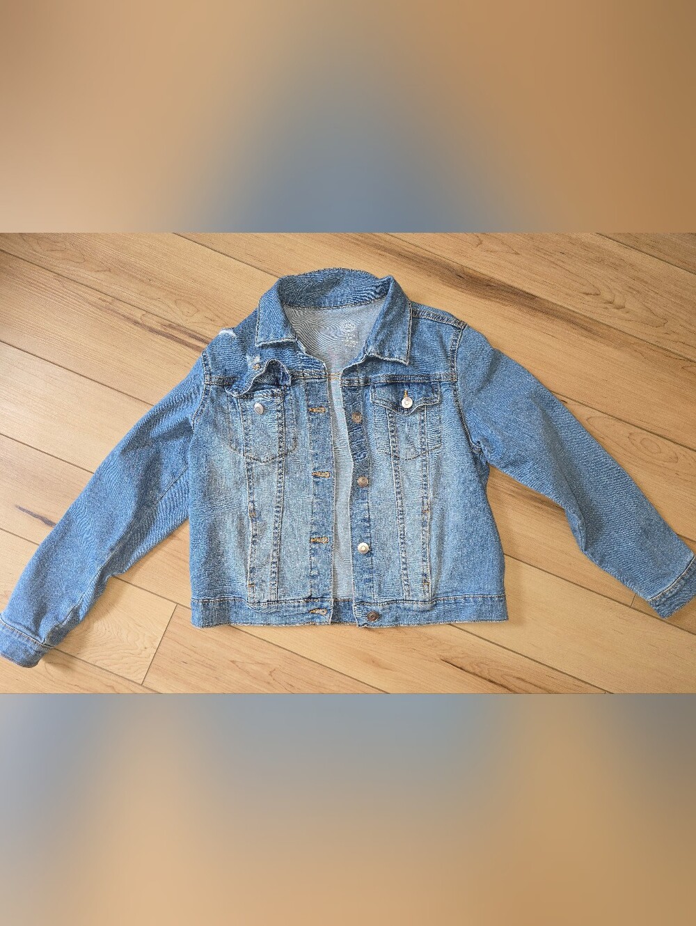 wonder nation Light Wash Blue Denim Jean Jacket